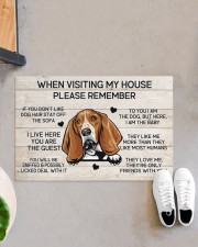 Basset Hound I Keep Doormat 22.5" x 15" aos-doormat-22-5x15-lifestyle-front-07
