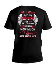 All I Want Is For My Sister In Heaven 1 V-Neck T-Shirt tile