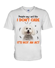 Bichon Frise Act V-Neck T-Shirt tile