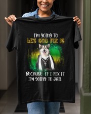 Alaskan Malamute God Classic T-Shirt apparel-classic-tshirt-lifestyle-front-129