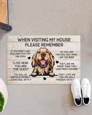 Golden Retriever House Doormat 22.5" x 15" aos-doormat-22-5x15-lifestyle-front-07