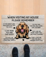 Golden Retriever House Doormat 22.5" x 15" aos-doormat-22-5x15-lifestyle-front-10