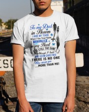 To My Dad In Heaven I Hide My Tears Classic T-Shirt apparel-classic-tshirt-lifestyle-29