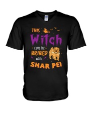Shar Pei Halloween V-Neck T-Shirt tile