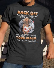Dachshund Back Off Classic T-Shirt apparel-classic-tshirt-lifestyle-28