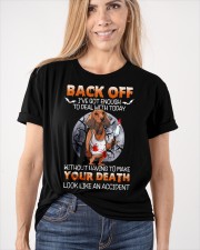 Dachshund Back Off Classic T-Shirt apparel-classic-tshirt-lifestyle-front-101