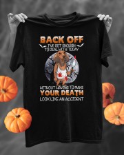 Dachshund Back Off Classic T-Shirt custom-t-shirts-classic-lifestyle-front-318