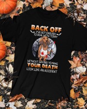 Dachshund Back Off Classic T-Shirt custom-t-shirts-classic-lifestyle-front-320