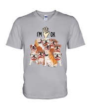 Bulldog Ok V-Neck T-Shirt tile