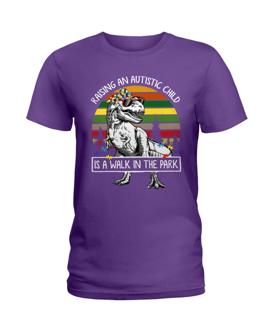 Raising an autistic child shirt Ladies T-Shirt