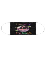 Flamingos Stay Out Of My Bubble Cloth face mask aos-face-mask-coverlet-lifestyle-front-01