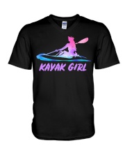 Kayak Girl V-Neck T-Shirt tile