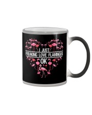 I Just Freaking Love Flamingos hh Color Changing Mug tile