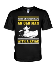 Old Man Kayak V-Neck T-Shirt tile
