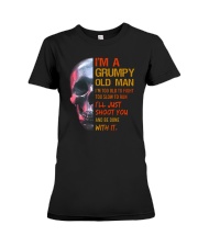 Grumpy Old Man Skull Premium Fit Ladies Tee tile