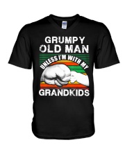 Grumpy Old Man Kids V-Neck T-Shirt tile