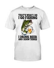 That's What I Do I Go Fishing I Drink Beer Premium Fit Mens Tee tile