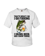 That's What I Do I Go Fishing I Drink Beer Youth T-Shirt tile