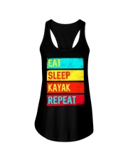 Eat Sleep Kayak Repeat Ladies Flowy Tank tile