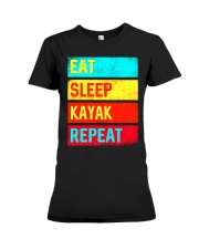 Eat Sleep Kayak Repeat Premium Fit Ladies Tee tile
