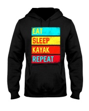 Eat Sleep Kayak Repeat Hooded Sweatshirt tile