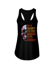 I'm a Grumpy Old Man Skull Ladies Flowy Tank tile