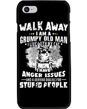 Grumpy old man Live in with Cat Phone Case tile