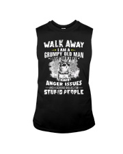 Grumpy old man Live in with Cat Sleeveless Tee tile