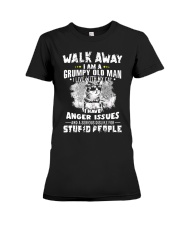 Grumpy old man Live in with Cat Premium Fit Ladies Tee tile
