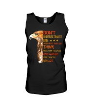 Don't Underestimate me Eagle Unisex Tank tile
