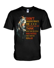 Don't Underestimate me Bears V-Neck T-Shirt tile