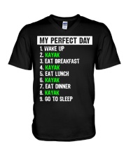 My Perfect Day Kayak V-Neck T-Shirt tile