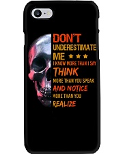 Don't underestimate me Skull Phone Case tile