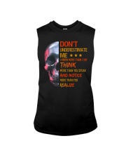 Don't underestimate me Skull Sleeveless Tee tile