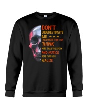 Don't underestimate me Skull Crewneck Sweatshirt tile