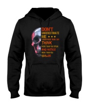 Don't underestimate me Skull Hooded Sweatshirt tile