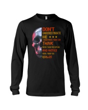 Don't underestimate me Skull Long Sleeve Tee tile