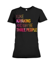 Kayaking and may be three people Premium Fit Ladies Tee tile