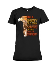 Grumpy Old Man Eagle Premium Fit Ladies Tee tile