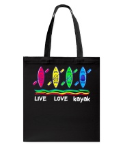 Live Love Kayak Tote Bag tile