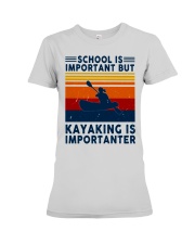 School and Kayaking Premium Fit Ladies Tee tile