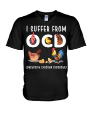 Chicken OCD V-Neck T-Shirt tile