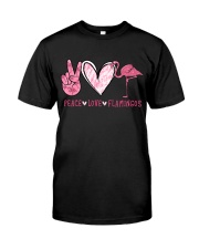Flamingos Peace Love hh Classic T-Shirt front