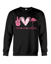 Flamingos Peace Love hh Crewneck Sweatshirt tile