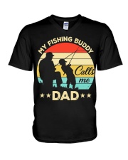 My Fishing Buddy Call Me Dad V-Neck T-Shirt tile