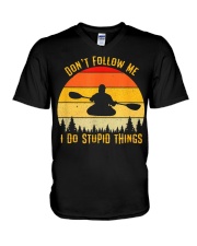 Don't Follow Me - Kayak V-Neck T-Shirt tile