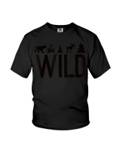Wild Camping Hiking Forest Outdoors Youth T-Shirt tile