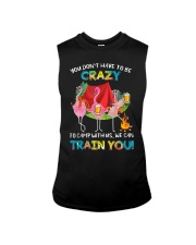You Don't Have To Be Crazy To Camp Flaming Sleeveless Tee tile