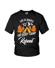 Camper Outdoorsman Mountaineer Climber Eat Sle Youth T-Shirt tile