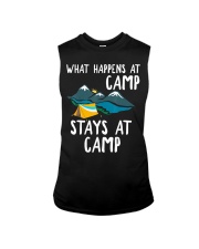 Camper Gift T Shirt - What Happens Sleeveless Tee tile